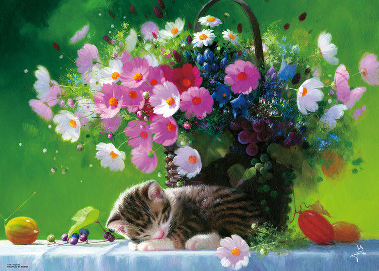 拼圖 - 動物砌圖/秋花籃/600塊