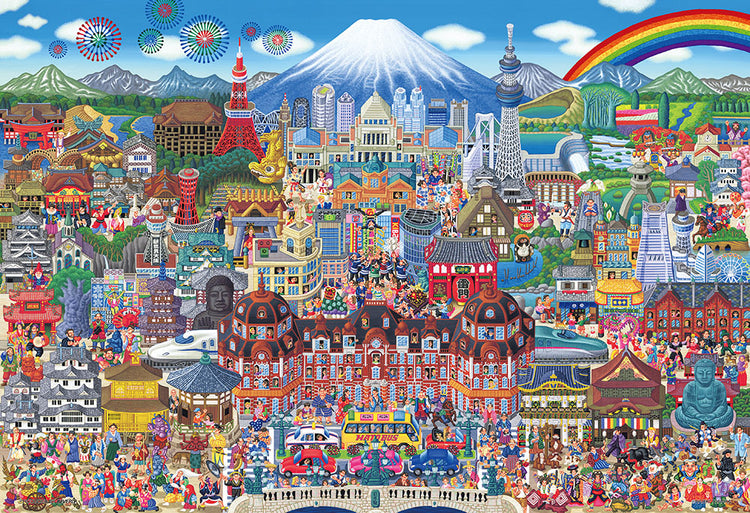 拼圖 - 繪畫/創作砌圖/日本名勝大集合!/1000塊