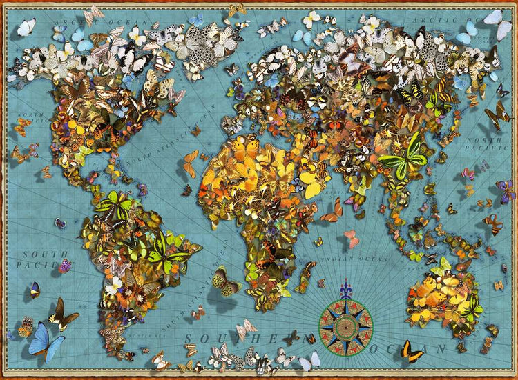 拼圖 - 繪畫/創作砌圖/古式世界地圖/500塊