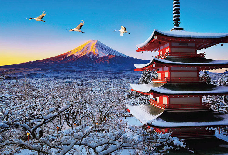 拼圖 - 風景砌圖/富士和淺間神社/1000塊