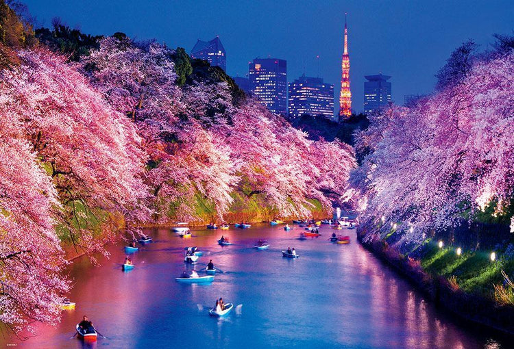 拼圖 - 風景砌圖/千鳥淵夜櫻/1000塊