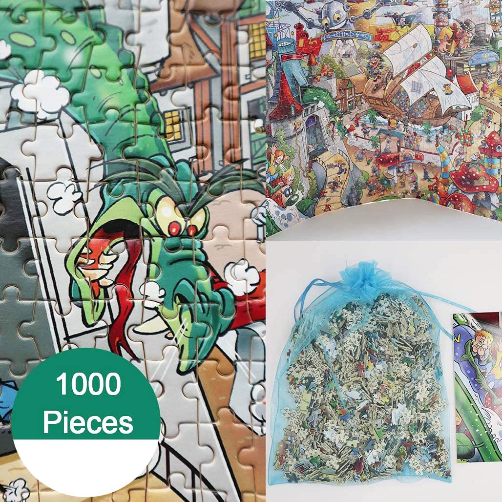 遊樂場景色木製砌圖 - 1000(標準)塊 - Puzzle holiday