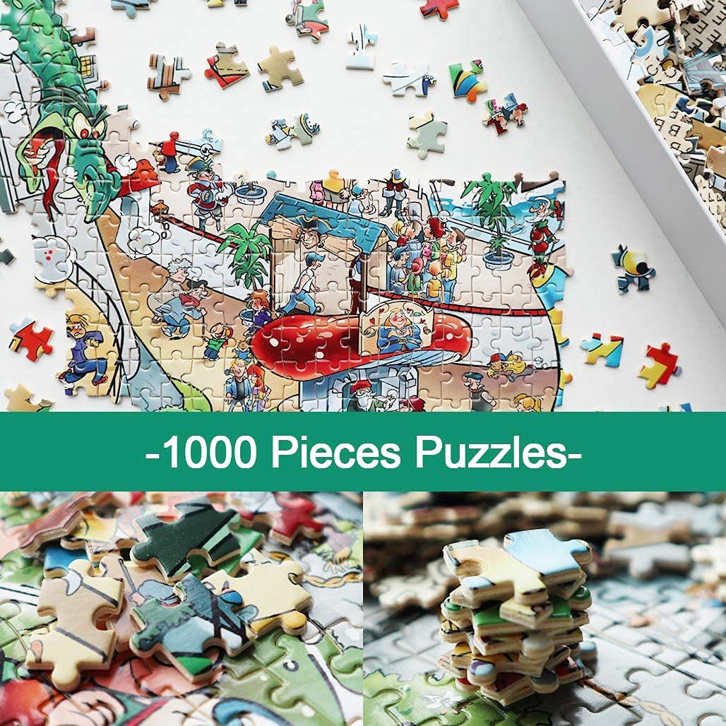 遊樂場景色木製砌圖 - 1000(標準)塊 - Puzzle holiday