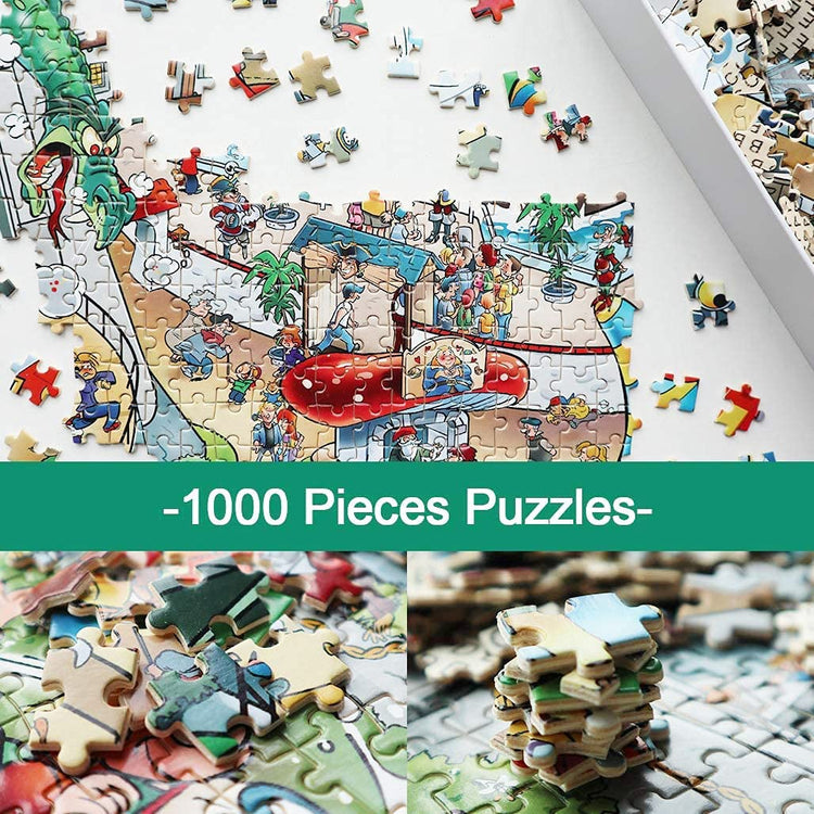 遊樂場景色木製砌圖 - 1000(標準)塊 - Puzzle holiday