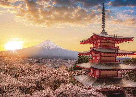初春的富士山和櫻花 -500(標準)塊