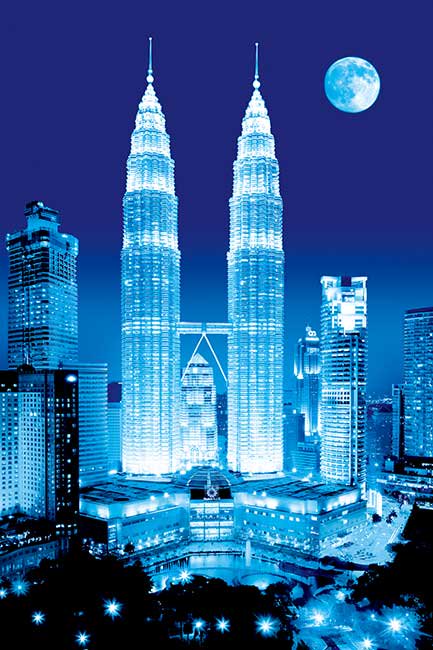 馬來西亞月光雙子塔 - 1000(標準)塊[夜光]